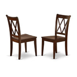 East West Furniture NOCL5-MAH-W 5 Piece Dining Set Includes a Rectangle Dining Table with Butterfly Leaf and 4 Kitchen Chairs, 32x54 Inch, Mahogany East West Furniture