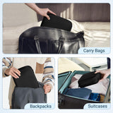 Mkono Travel Sunglasses Organizer Glasses Case Multiple Pairs with Adjustable Slots Portable Eyeglasses Case Storage Box for Men Women, Medium, Black Mkono