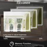 Ratsamee 60x40 Inch Led Mirror for Bathroom with Front Light and Backlit, Dimmable Anti Fog Wall Bathroom Mirror with Led Lights, Water Proof, Decor Vanity Mirror Ratsamee