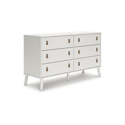 Signature Design by Ashley Aprilyn Farmhouse 6 Drawer Dresser, Whitewash - WoodArtSupply