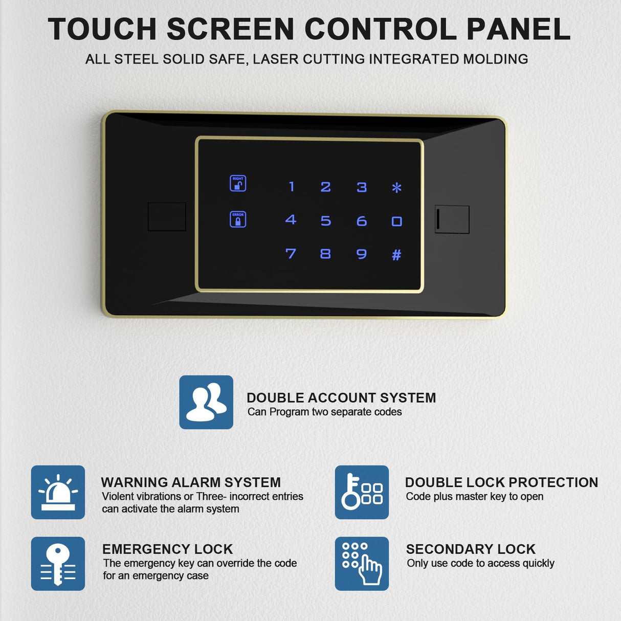 TIGERKING 【𝟐𝟒𝟑 𝐋𝐁𝐒】 2025 𝑯𝒆𝒂𝒗𝒚 𝑫𝒖𝒕𝒚 6-8 Gun Safe, Large Gun Safes for Home Rifle and Pistol, Gun Cabinets for Rifles and Shotguns with 3 Removable Shelf, White TIGERKING