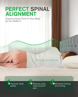 Life Balance 8 Inch Queen Size Mattress, Cooling Gel Memory Foam Mattress in a Box, Made in USA Queen Mattresses, Motion Isolation, Pressure Relief, Medium Firm, CertiPUR-US Certified, CY-8-Q Life Balance