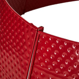 Glitzhome 40.5" D Christmas Red Hammered Metal Tree Collar, Decorative Tree Stand Cover Tree Ring for Christmas Decor Glitzhome