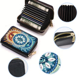 JISHSHAY Diamond Painting Credit Card Holder Sun Diamond Art Credit Card Wallet Moon Gem Art Wallet Eye Gem Painting Coin Purse Sun Moon Embroidery Billfold Mosaic Kits for Adults Billfold JISHSHAY