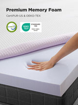 PERLECARE 3 Inch Gel Memory Foam Mattress Topper for Pressure Relief, Premium Soft Topper for Cooling Sleep, Non-Slip Design with Removable & Washable Cover, CertiPUR-US Certified - Full PERLECARE