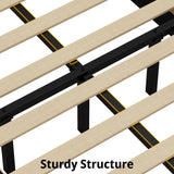 LIKIMIO Twin Bed Frame with Headboard, Velvet Upholstered Platform Bed with LED Light, Solid Wood Slats Support, No Box Spring Needed, Cream LIKIMIO