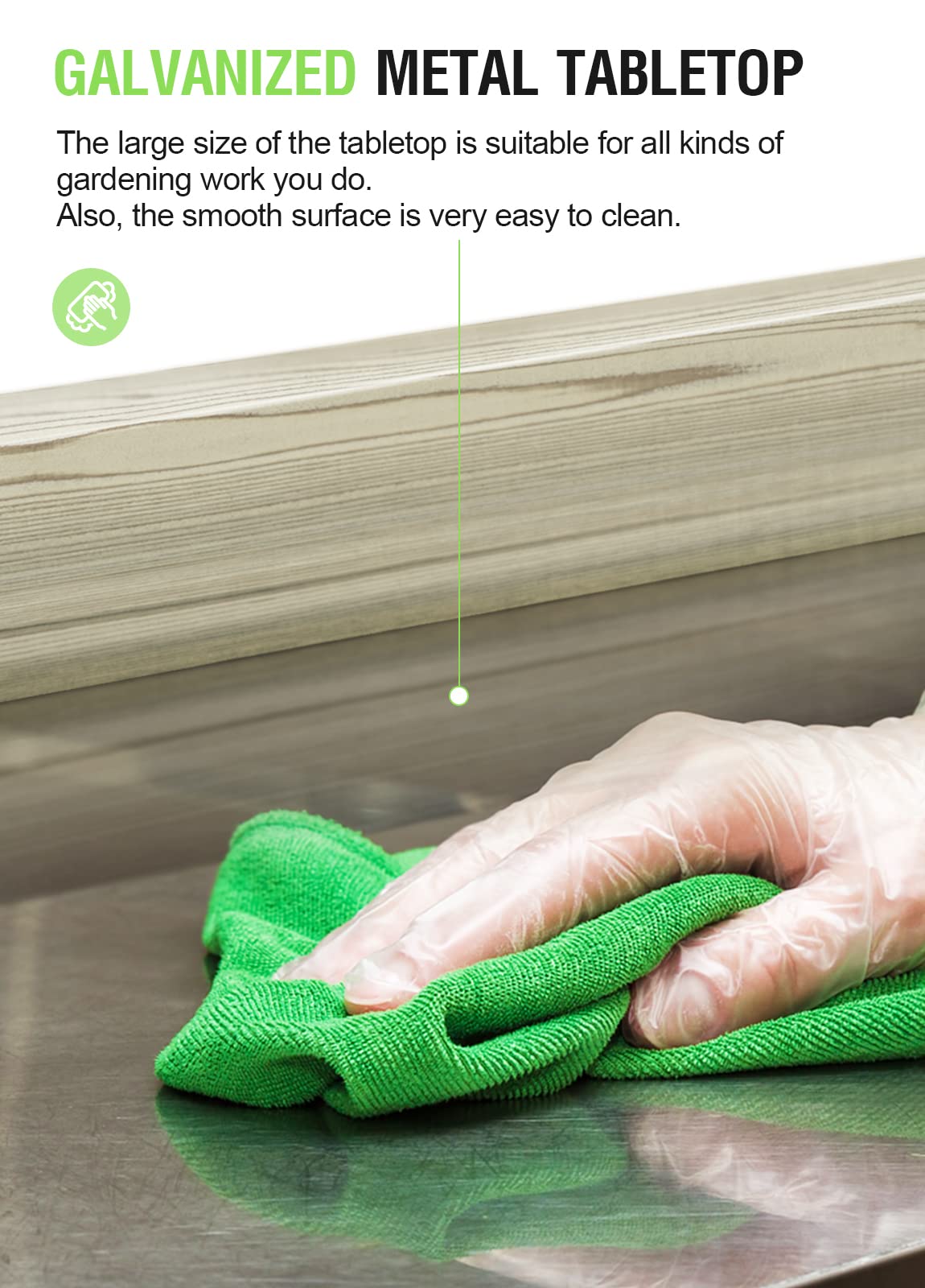 Arnot Wooden Potting Bench Tables, Fir Work Station Table Outdoor Garden Potting Table with Cabinet, Hook, Storage Bottom Shelf,for Garden Supplies ARNOT