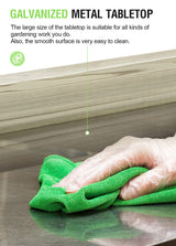 Arnot Wooden Potting Bench Tables, Fir Work Station Table Outdoor Garden Potting Table with Cabinet, Hook, Storage Bottom Shelf,for Garden Supplies ARNOT