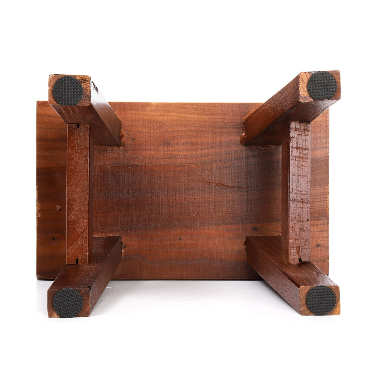 Covzoe Wooden Step Stool, Solid Wood Milking Stool with Non-Slip Mat, Portable Sturdy Bedside Stool for High Beds, One Step Stool Shoe Changing Stools for Bathroom Living Room Kitchen Covzoe