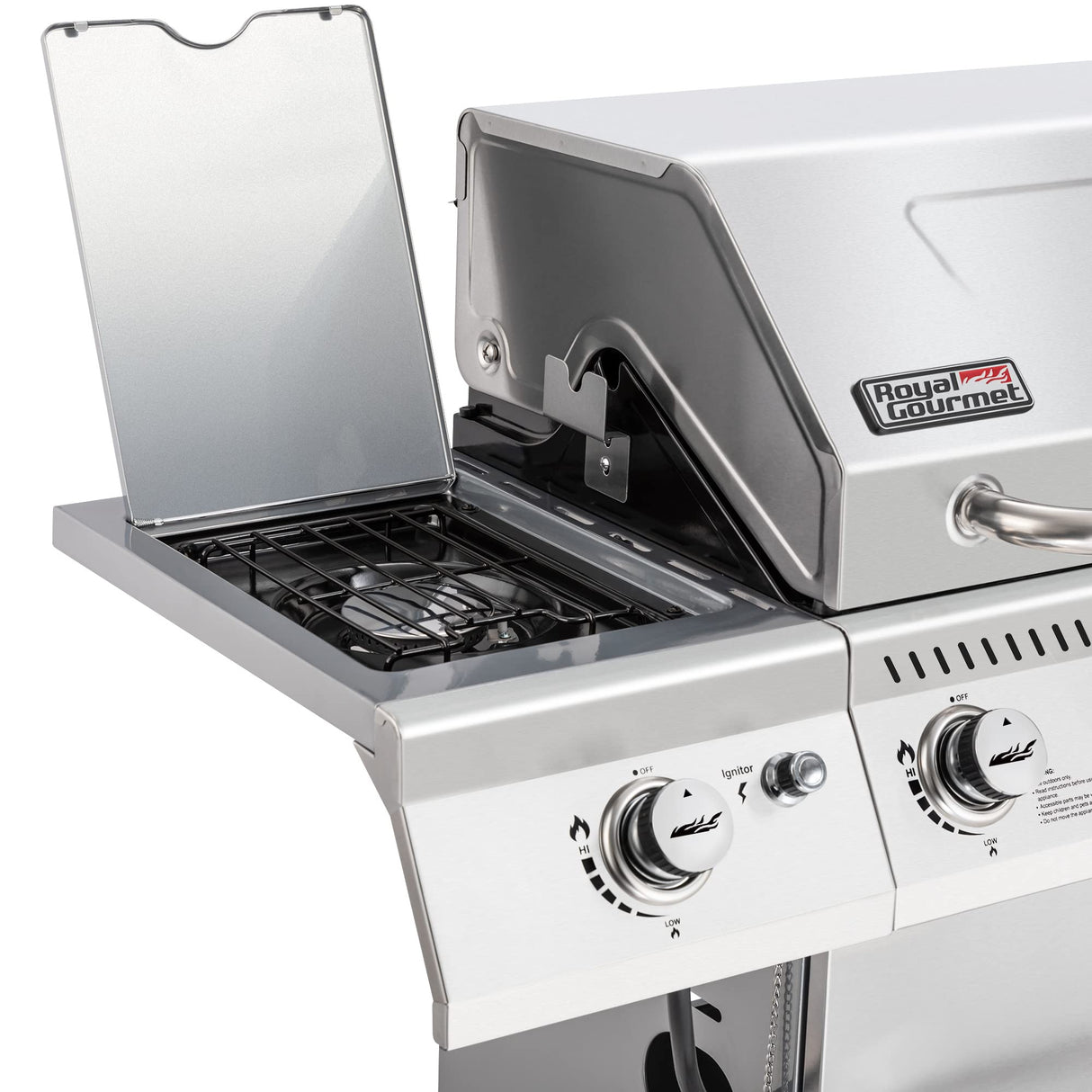 Royal Gourmet 5-Burner Propane Gas Grill with Side Burner, Stainless Steel Barbeque Grills, Silver, GA5404S Royal Gourmet