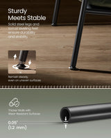 VASAGLE EKHO Collection - Accent Chair, Metal Framed Armchair, Synthetic Leather with Stitching, Mid-Century Modern, Sling Chair for Living, Bedroom, Reading Room, Lounge, Forest Green ULAC014C01 VASAGLE