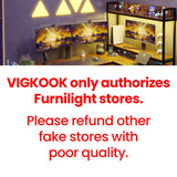 VIGKOOK L Shaped Gaming Desk, Reversible Corner Computer Desk with Power Outlet & Led Strip Home Office Desks Drawer File Cabinet Keyboard Tray (Dark Grey, 67in) VIGKOOK