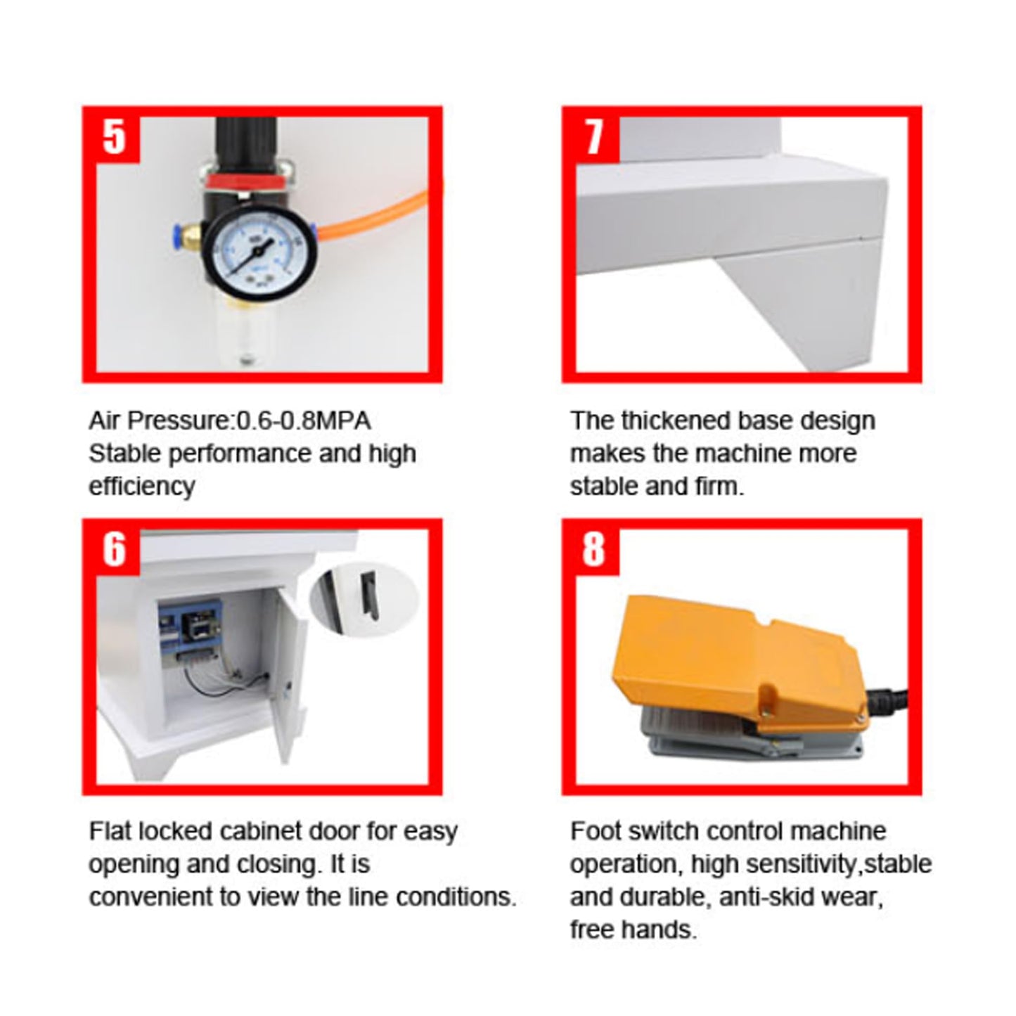 BREVELTION 110V Pneumatic Hinge Boring Insertion Machine Single Head Hinge Drill for Drilling Processing of Cabinets Wardrobes 48-6 Combined Drill 1.5KW - WoodArtSupply