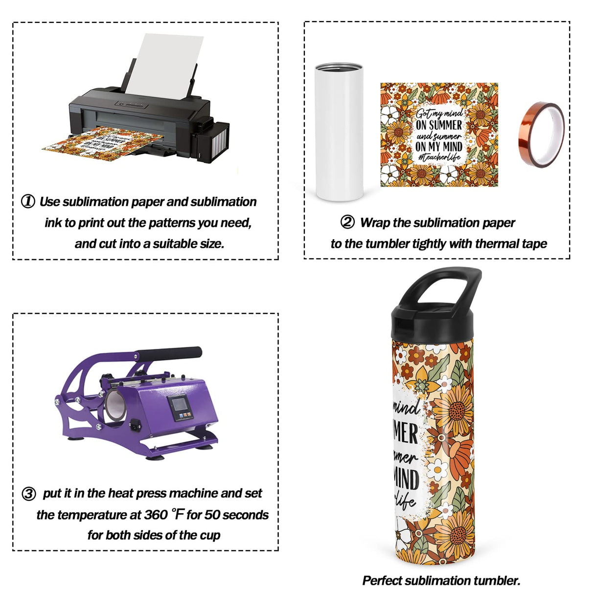 8 Pack Sublimation Tumblers Bulk, 20 OZ Skinny Straight Sublimation Sports Tumbler Blanks, Double Wall Stainless Steel Sublimation Water Bottle Bulk with Portable Handle, Individually Micellwuu