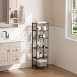SINGAYE 6 Shelves Bathroom Organizers and Storage Shelf Wire Closet Metal Pantry Kitchen Small Garage Shelving Unit Laundry Room Organization Home Tall Rack Balck 10" D x 16" W x 60”H SINGAYE