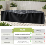 ABCASA Outdoor Patio Furniture Set with Coffee Table,7 Pieces Half-Moon Curved Outdoor Sectional Sofa and Side Table Waterproof Cover, Wicker Rattan Patio Coversation Set for Porch,Backyard,Pool(Grey) ABCASA