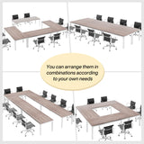 LITTLE TREE 13FT Conference Room Table, Large Rectangle Meeting Seminar Tables for 12-20 Person, Extra Long Business Tables for Office LITTLE TREE