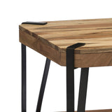 Alaterre Furniture Natural Ryegate Solid Wood with Metal Cube Coffee Table, AWCC1320, 28" Alaterre Furniture