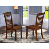 East West Furniture DAC-MAH-W Danbury Dining Room Chairs - Slat Back Solid Wood Seat Chairs, Set of 2, Mahogany East West Furniture