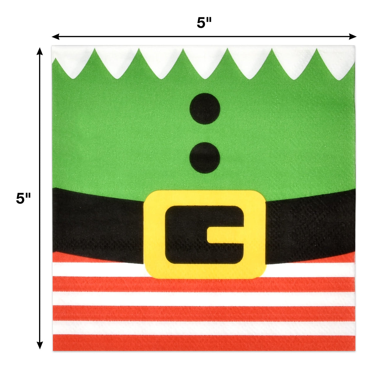 Gift Boutique 120 Christmas Character Cocktail Beverage Napkins Holiday Disposable Paper Napkin Cute Xmas Winter Snowman Reindeer Elf & Santa Belt Dessert Napkins for Home Dinner Buffet Party Supplies Gift Boutique