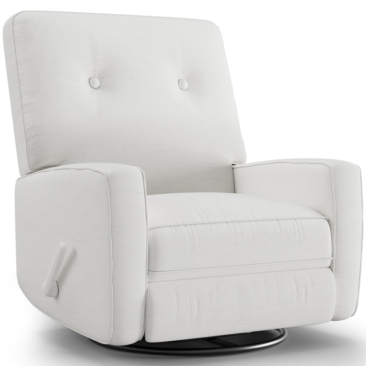 Garvee Nursery Recliner Chair, 360° Swivel Rocking Glider Chair for Adults with Adjustable Backrest & Footrest, Cozy Linen Upholstered Armchair for Living Rooms, Bedrooms, Apartments, Beige Garvee