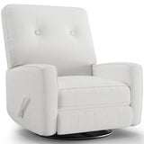 Garvee Nursery Recliner Chair, 360° Swivel Rocking Glider Chair for Adults with Adjustable Backrest & Footrest, Cozy Linen Upholstered Armchair for Living Rooms, Bedrooms, Apartments, Beige Garvee