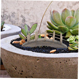 FOYTOKI 2Pcs Wood Decor Miniature Wooden Bridge Model Mini Mini Garden Wooden Bridge Pillar Outdoor Garden Decor Wooden Arch Bridge Ornaments Model Arch Bridge Miniature Household Large FOYTOKI