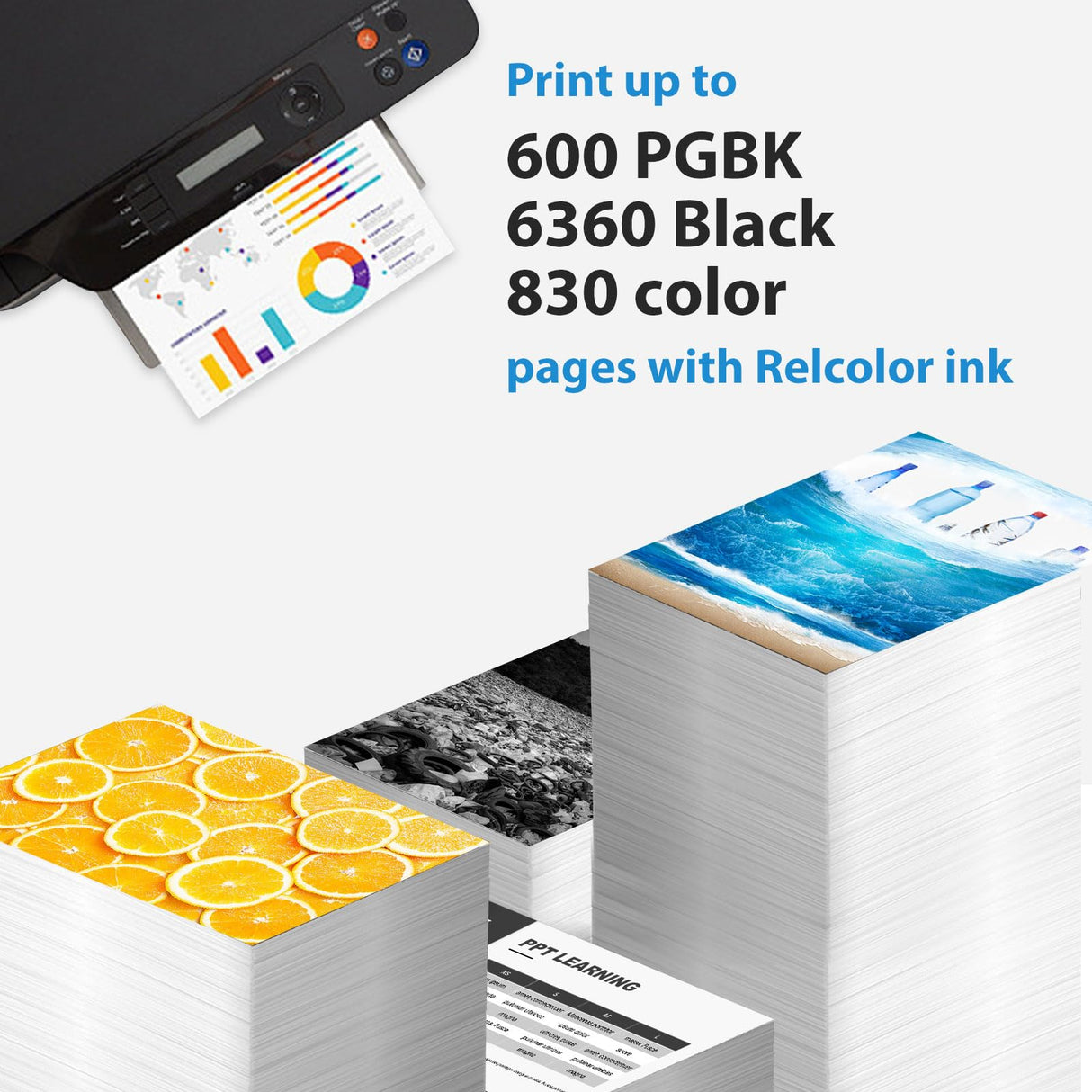Relcolor 15 Pack 280 281 XXL Ink Cartridges Replacement for Canon PGI 280XXL/281XXL Cartridges 280XL 281XL TR8620a TR8620 TR8520 TR8600 TR7520 TS702a TS9520 TS9521C TS6120 TS6220 TS9120 TS6320 TS8220 Relcolor