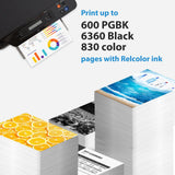 Relcolor 15 Pack 280 281 XXL Ink Cartridges Replacement for Canon PGI 280XXL/281XXL Cartridges 280XL 281XL TR8620a TR8620 TR8520 TR8600 TR7520 TS702a TS9520 TS9521C TS6120 TS6220 TS9120 TS6320 TS8220 Relcolor