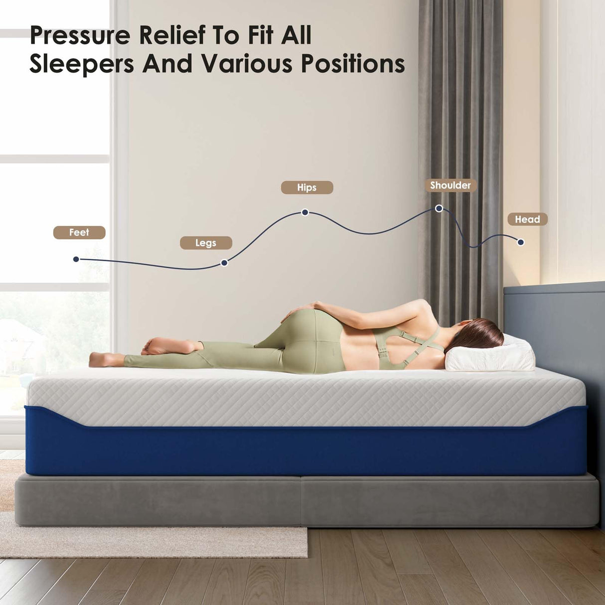 YskdhfczQ Full Size Mattress, 14 Inch Gel Memory Foam Mattress for Cooling Night Sleep & Pressure Relief, Medium Firm Mattress in a Box, Fiberglass-Free, CertiPUR-US Certified (14 Inch, Full) YskdhfczQ