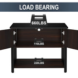 GDLF Metal Aquarium Stand with Cabinet for Fish Tank Accessories Storage, 40 Gallon, Turtle/ Reptile Terrariums GDLF