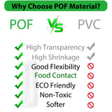 100 Pieces Heat Shrink Wrap Bags 10 x 14 Inch Clear Odorless Heat Shrink Film Wrap POF Heat Shrink Wrap for Bottles, DIY Handmade Crafts, Shoes Dust-Proof Packaging Zonon