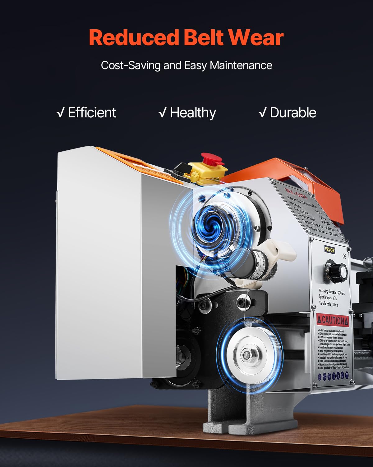 VEVOR Metal Lathe Machine, 8.7 x 18 in, Precision Bench Power Metal Lathe, Automatic Feed, 0-2500 RPM Variable Speed, 1250W Brushless Motor, for Processing Precision Parts Soft Metals Wood Plastics VEVOR