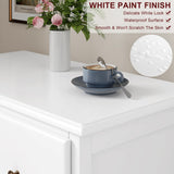 HOUSUIT White Dresser, 4 Drawer Dressers Chest of Drawers, Modern Tall Dresser, Wood Drawer Chest Storage Cabinet for Living Room, Hallway, Entryway, Home Office, Ivory White HOUSUIT