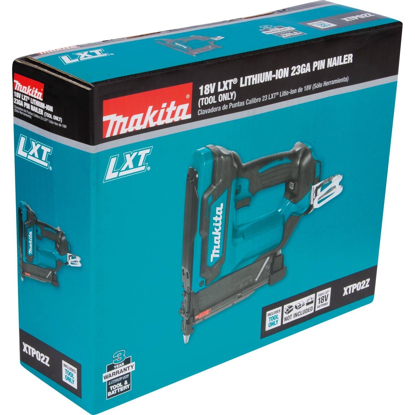 Makita XTP02Z 18V LXT Lithium-Ion Cordless 1-3/8" Pin Nailer, 23 Gauge, Tool Only - WoodArtSupply