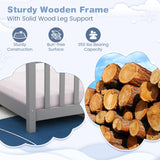 KOMFOTT Grey Twin House Bed Frame for Kids - Low Profile Montessori Tent Bed with Roof & Safety Design KOMFOTT