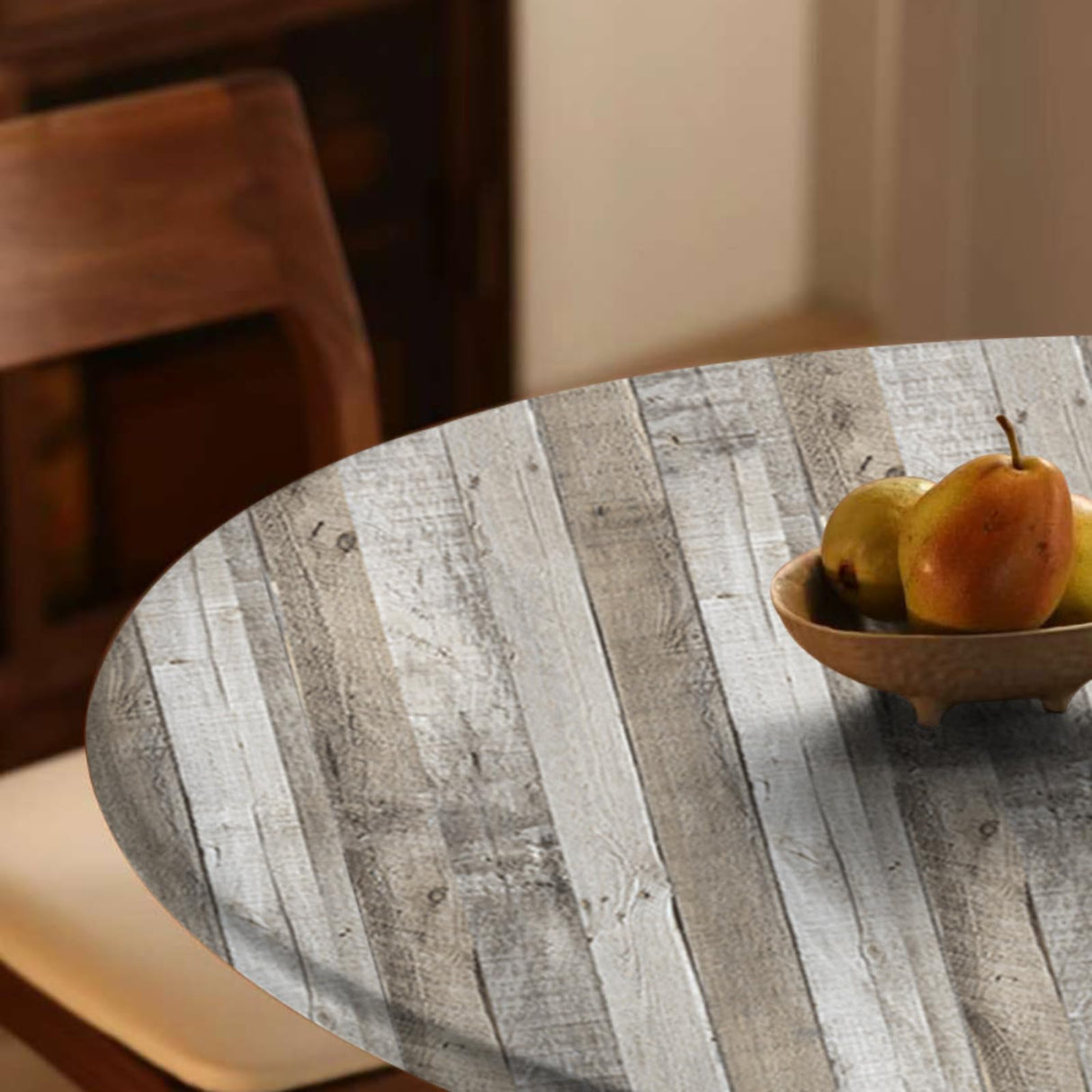 LXCREAT Faux Wood Butcher Block Contact Paper, Shiplap Peel and Stick Wallpaper Wooden Planks for Walls 17.5"X118", Natural Grey Self Adhesive Removable Rustic Wallpaper for Shelf Kitchen Decoration LXCREAT