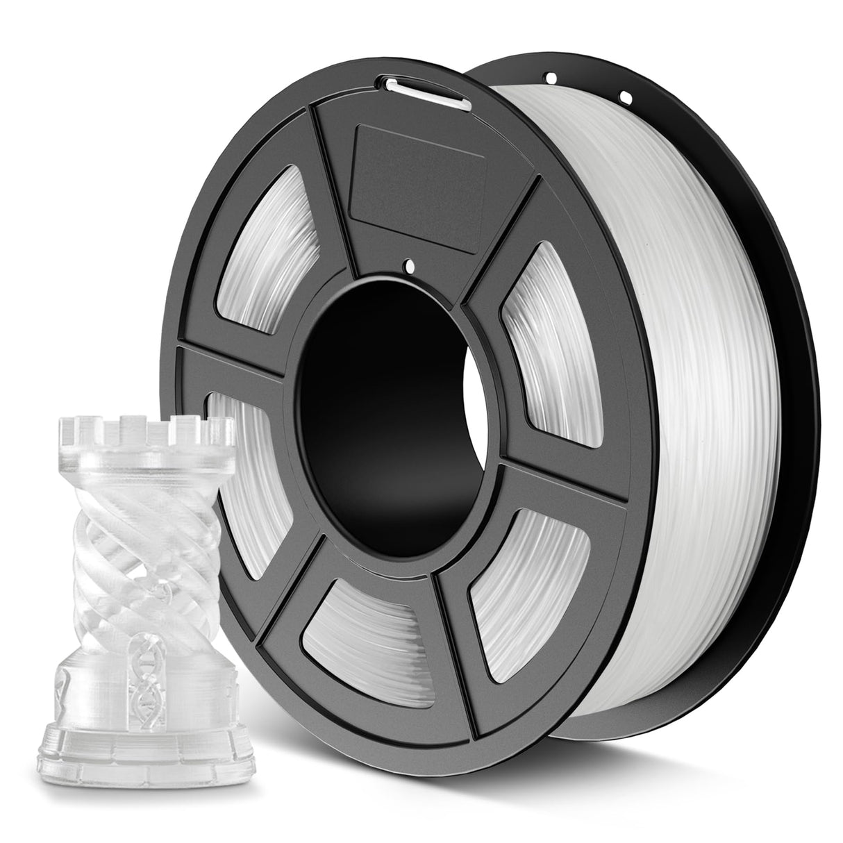 SUNLU Clear ABS Filament 1.75mm 3D Printer Filament, Highly Resistant Durable, Heat Resistance, Excellent Toughness, Compatible with 99% FDM 3D Printers, 1kg Spool (2.2lbs), Transparent SUNLU