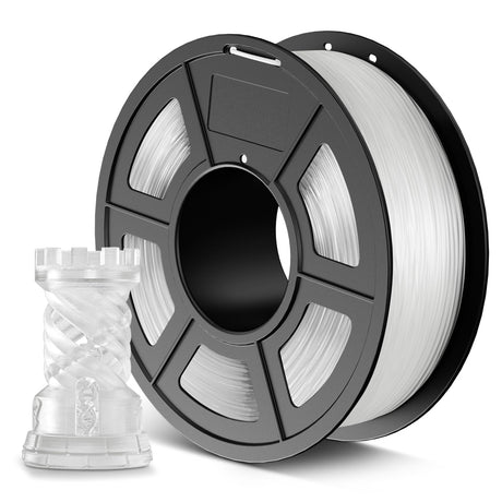 SUNLU Clear ABS Filament 1.75mm 3D Printer Filament, Highly Resistant Durable, Heat Resistance, Excellent Toughness, Compatible with 99% FDM 3D Printers, 1kg Spool (2.2lbs), Transparent SUNLU