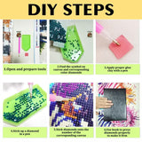 Pzecaru Girl Softball Diamond Art Kits for Adults,5D Be Strong When You are Weak DIY Full Drill Diamond Painting Kits for Beginner,Premium Gem Dots Home Wall Decor Gift 8X12 Inch Pzecaru