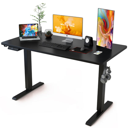 Win Up Time Standing Desk Adjustable Height- 40 x 24 Inches Whole Piece Desktop Stand Up Desk, Electric Standing Desk, Sit to Stand Desk for Home Office Computer Desk, Black