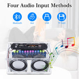 BANRIA DIY Bluetooth-Compatible Speaker Kit,Recording Function FM Radio Soldering Practice Kit with LED Spectrum,TF/AUX/Bluetooth/USB Support,Remote Control Soldering Project for Indoor/Outdoor Use BANRIA