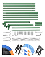 PACEARTH 440lbs Capacity Flying Saucer Swing Set with Heavy Duty A-Frame Metal Swing Stand, Full Steel, Outdoor for Kids, Backyard, Playground, Outdoor PACEARTH