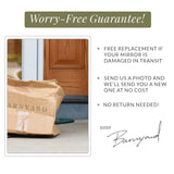 Barnyard Designs 24x64 Large Wooden Full Length Floor Mirror, Oversized Wood Framed Full Size Body Mirror for Bedroom, Brown Barnyard Designs