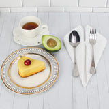 INFEI Solid Color Cotton Linen Blended Thin Dinner Cloth Napkins - Set of 12 (40 x 40 cm) - for Events & Home Use (White) INFEI