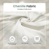 YOUDENOVA Sofa, 2 Piece Set Comfy Couch, 3 Seater & Loveseat Sofa with Deep Seats, Modern Sleeper Couch for Living Room, Beige Chenille YOUDENOVA