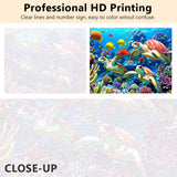Paint by Numbers for Adults Turtle and Coral Reef in The Red Sea, Marine Animal Underwater World Paint by Number Kit on Canvas for Beginners, Oil Painting Set 16x20 Inch Rebotipy