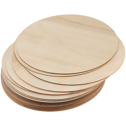 ZEONHAK 20 Pack 12 Inches Wood Circle for Craft, Natural Unfinished Wood Rounds, Round Wood Cutouts for Painting, DIY Craft, Decoration - WoodArtSupply