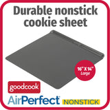 GoodCook AirPerfect Non-Stick Air Insulated 16” x 14” Cookie Sheet - Carbon Steel Cooking Pans, No Burn Insulation Bakeware, Cookie Sheets for Baking, Oven Pan Set GoodCook