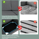 STHOUYN 51” Small Loveseat Sofa for Small Spaces, Comfy Grey Couch with 2 USB Ports, Modern 2 Person Sofa Loveseats for Living Room Bedroom, Mini Teen Office Couch (Dark Grey) STHOUYN